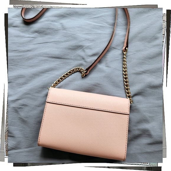 Soft Pink Mini Leather Crossbody Bag / Clutch (Removable Strap) by Kate Spade - Picture 5 of 8